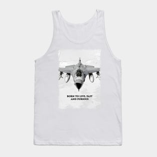 Fighter Jet Born P10 Tank Top